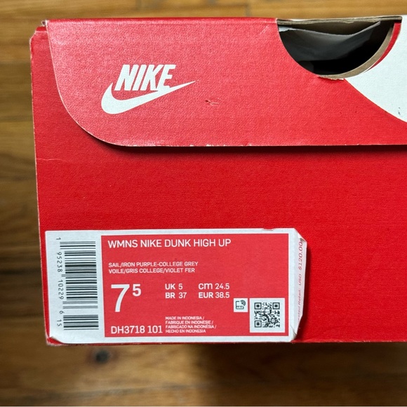 Nike Dunks High top Iron Purple Retro 7.5 Women’s - Picture 5 of 5